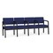 Lesro Lenox Steel 4 Seat Tandem Seating Metal Frame, Black, OH Cobalt Upholstery LS4103 - alternate 1
